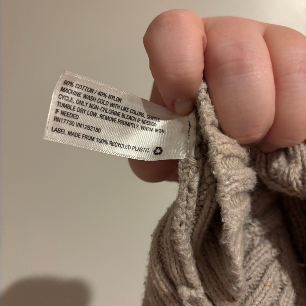Goodfellow & Co Men’s Beige Cable Knit Sweater - Picture 4 of 4